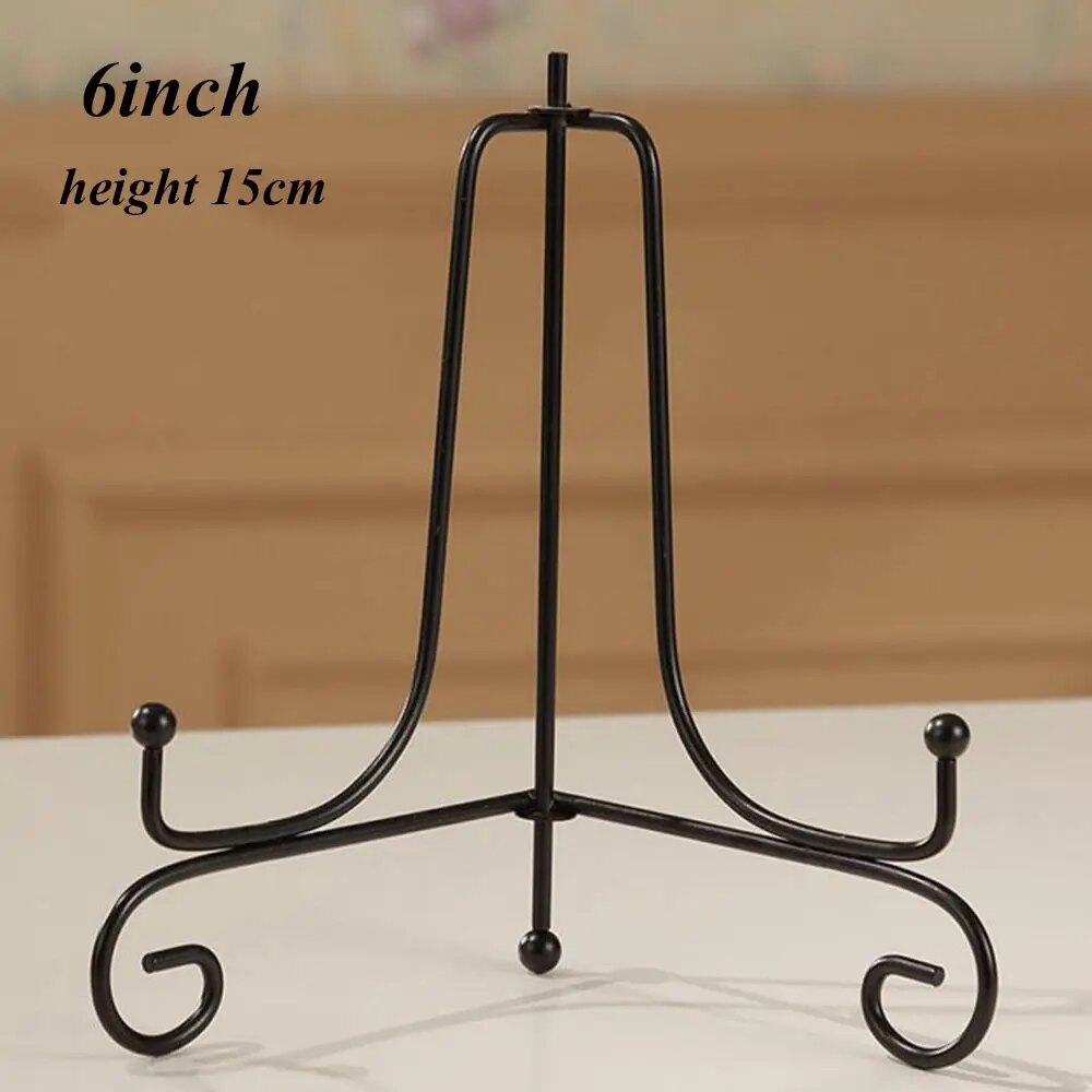Fashion Clear Plastic Plate Display Stand: Easel Holder for Photo Frames - 3/5/7/9inch Size Options