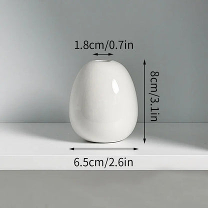 Ins Ceramics Flower Vase Nordic Hydroponics Creative Room Decor Mini Flower Plant Bottle Pots Desktop Ornament