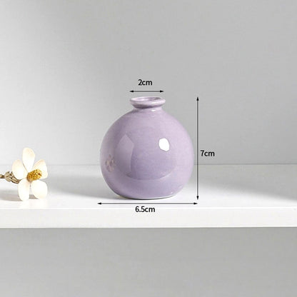 Ins Ceramics Flower Vase Nordic Hydroponics Creative Room Decor Mini Flower Plant Bottle Pots Desktop Ornament