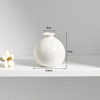 Ins Ceramics Flower Vase Nordic Hydroponics Creative Room Decor Mini Flower Plant Bottle Pots Desktop Ornament