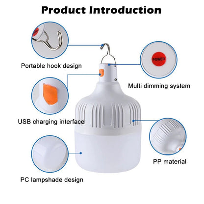 USB Rechargeable LED Camping Light | 3 Lighting Modes | Portable Outdoor Tent Lamp