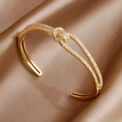 Shiny Zircon Letter Charm Bracelet: Classic Luxury Fashion Jewelry for Women - Perfect Wedding & Party Gift
