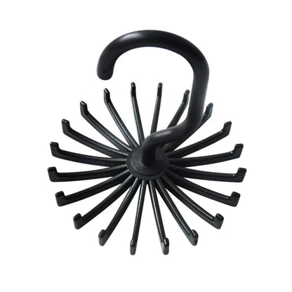 Rotating Hook Holder Rack: Space-Saving Tie Belt & Scarf Organizer for Closet