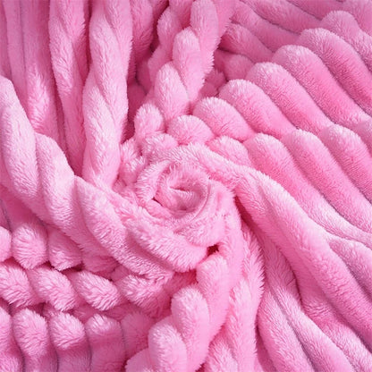 Thickened Coral Fleece Blanket: Soft Adult Cover for Winter Sofa & Bed