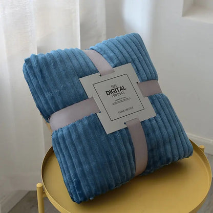 Thickened Coral Fleece Blanket: Soft Adult Cover for Winter Sofa & Bed