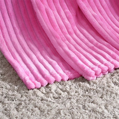 Thickened Coral Fleece Blanket: Soft Adult Cover for Winter Sofa & Bed