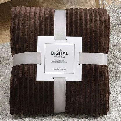 Thickened Coral Fleece Blanket: Soft Adult Cover for Winter Sofa & Bed