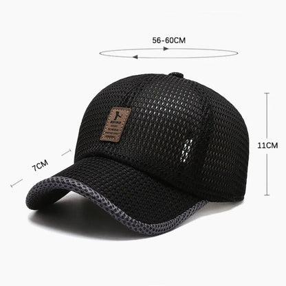 Adjustable Breathable Summer Baseball Cap | Quick Dry Mesh Hat for Men & Women | Outdoor Sports Running Cap