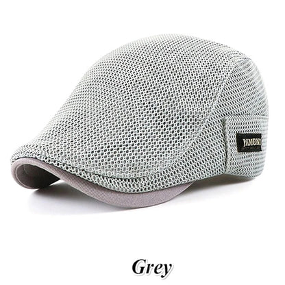 Men's Breathable Cotton Berets: Casual Spring-Summer Mesh Newsboy & Ivy Flat Caps
