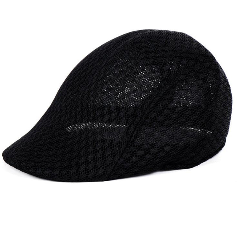 Men's Breathable Cotton Berets: Casual Spring-Summer Mesh Newsboy & Ivy Flat Caps