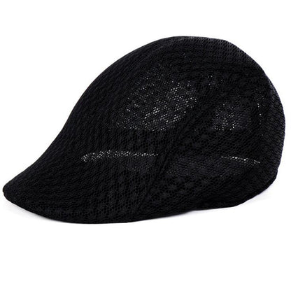 Men's Breathable Cotton Berets: Casual Spring-Summer Mesh Newsboy & Ivy Flat Caps