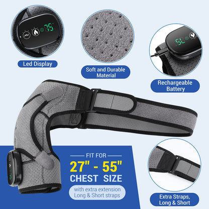 Electric Heating Shoulder Massage Belt Pad Vibration Shoulder Massage Pad Support Brace Arthritis Joint Pain