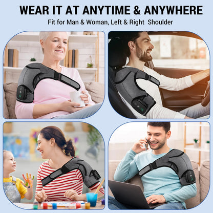 Electric Heating Shoulder Massage Belt Pad Vibration Shoulder Massage Pad Support Brace Arthritis Joint Pain