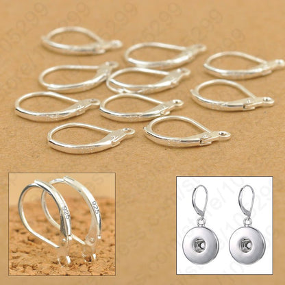 100PCS Genuine 925 Sterling Silver Jewellery Components: Handmade Beading Findings, Earring Hooks, Leverback Earwire Fit