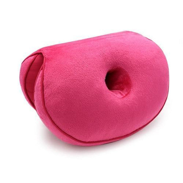 Ergonomic Hip Cushion Posture Corrector - Soft Plush Cover, Air-Ventilated, Foldable Design for Office & Home Use