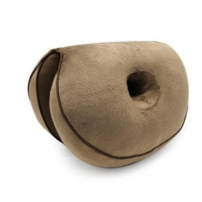 Ergonomic Hip Cushion Posture Corrector - Soft Plush Cover, Air-Ventilated, Foldable Design for Office & Home Use