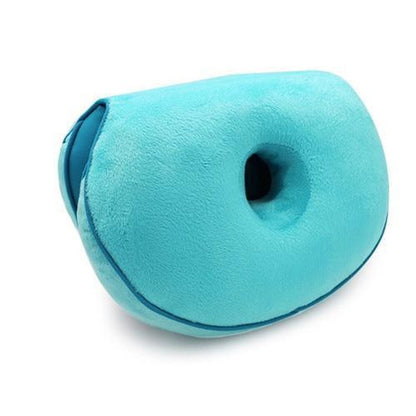 Ergonomic Hip Cushion Posture Corrector - Soft Plush Cover, Air-Ventilated, Foldable Design for Office & Home Use