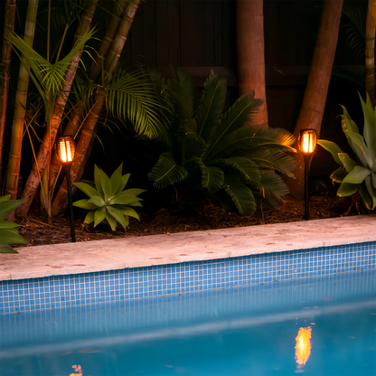 Solar Flame Torch Lights - Realistic Outdoor Solar Fire Lights, Outdoor Garden Decorations, Gift for Garden Lovers