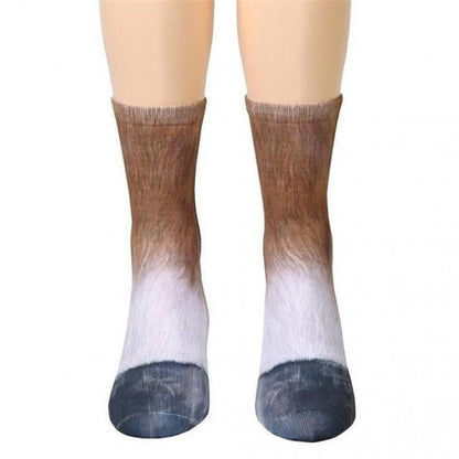 Realistic Comfy Animal Paws Socks, Polyester Material, Machine Washable, One Size Fits Most