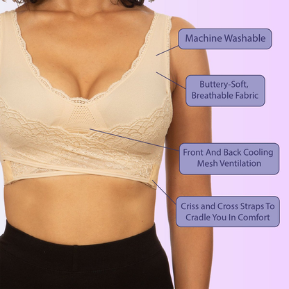 Seamless Wireless Lift Bra for Natural Support & Comfort | Breathable and Adjustables