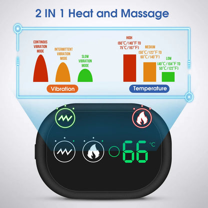 Electric Heating Shoulder Massager Vibration Massage Shoulder Brace Support Belt Arthritis Pain