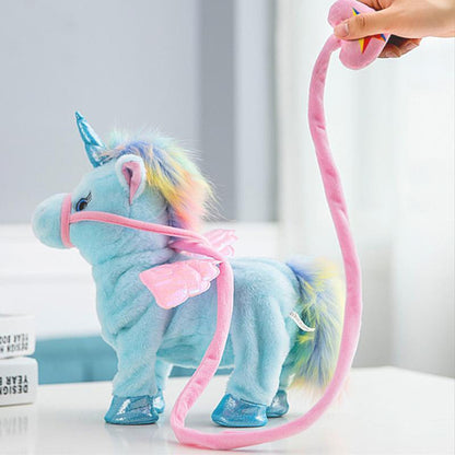 Magic Walking & Singing Unicorn Plush, Fluffy & Adorable, Battery-Powered Fun
