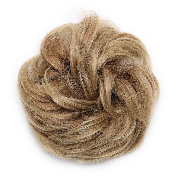 Chic Rose Bun Hair Scrunchie - Quick Styling, Durable Synthetic, Easy Maintenance, Ideal for Daily Wear