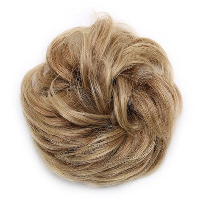 Chic Rose Bun Hair Scrunchie - Quick Styling, Durable Synthetic, Easy Maintenance, Ideal for Daily Wear