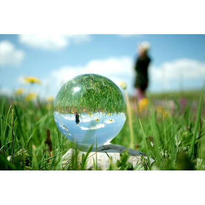 Crystal Ball Lens Photography Sphere - 60mm Ultra-Clear Crystal, Perfect for Creative Photography, Transparent