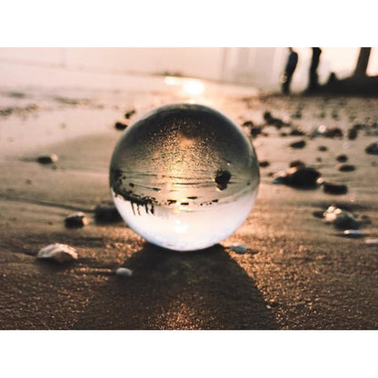 Crystal Ball Lens Photography Sphere - 60mm Ultra-Clear Crystal, Perfect for Creative Photography, Transparent