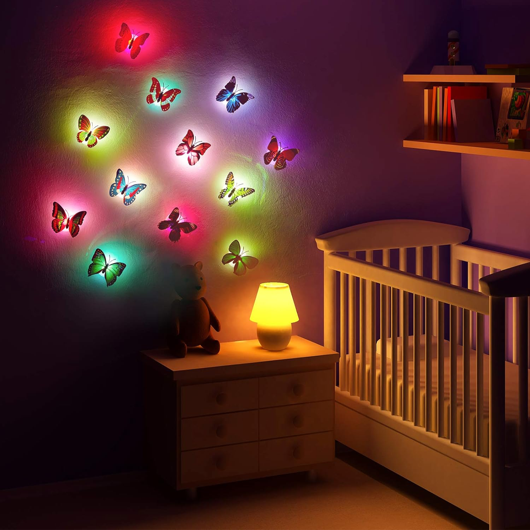 3D LED Butterfly Wall Lights - Elegant Light-Up Decor
