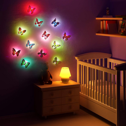 3D LED Butterfly Wall Lights - Elegant Light-Up Decor