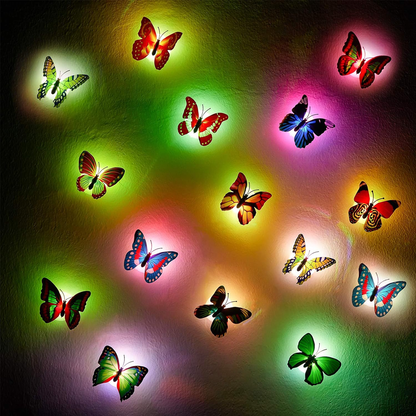 3D LED Butterfly Wall Lights - Elegant Light-Up Decor