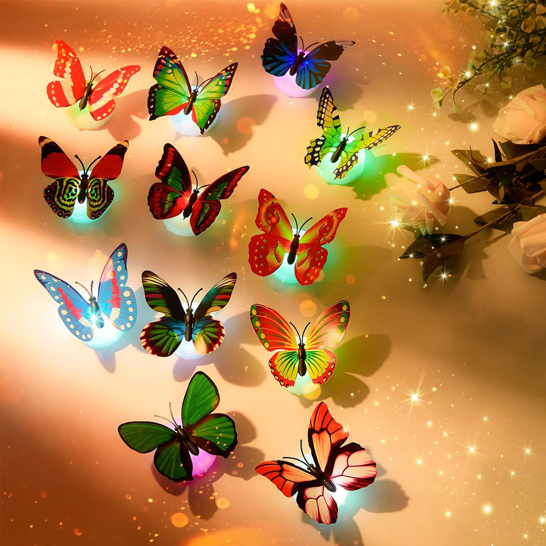 3D LED Butterfly Wall Lights - Elegant Light-Up Decor