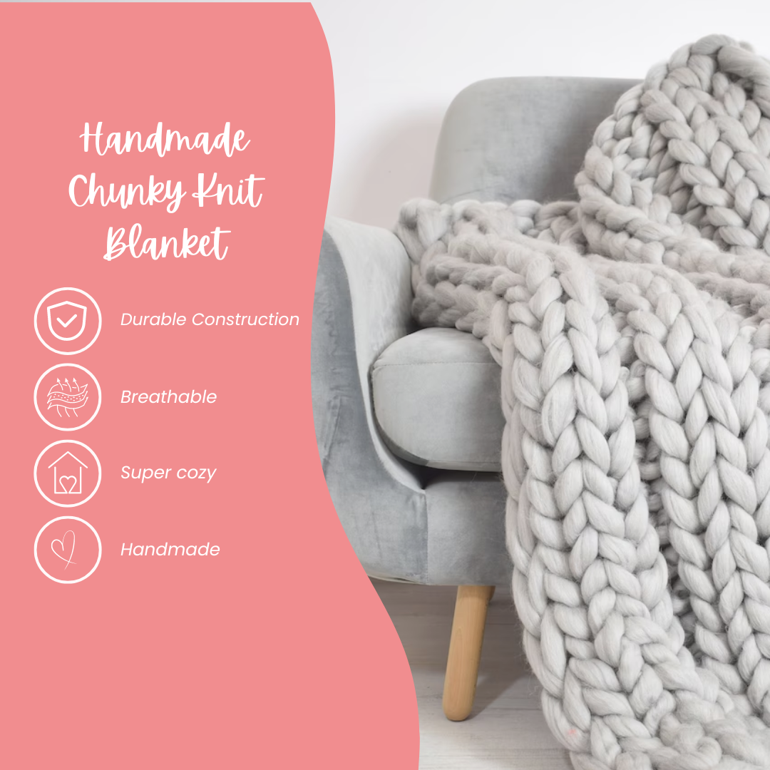 Handmade Chunky Knit Blanket