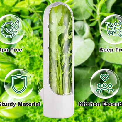 Fresh Herb Keeper Container for Refrigerator Kitchen Storage
