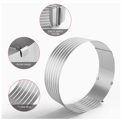 DIY Easy Baking Goods Cake Slicer - Adjustable Stainless Steel Tool, Perfect Gift for Bakers