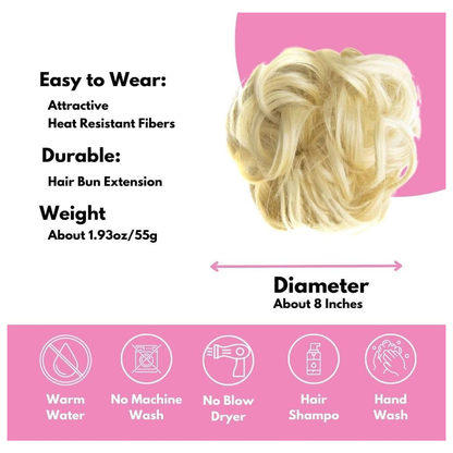 Rose Bun Hair Scrunchie