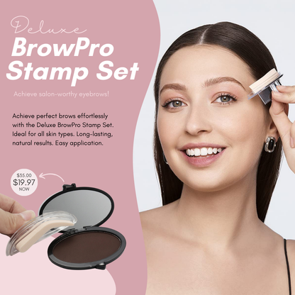Deluxe Eyebrow Stamp Set Waterproof, Long-Lasting, Natural-Looking
