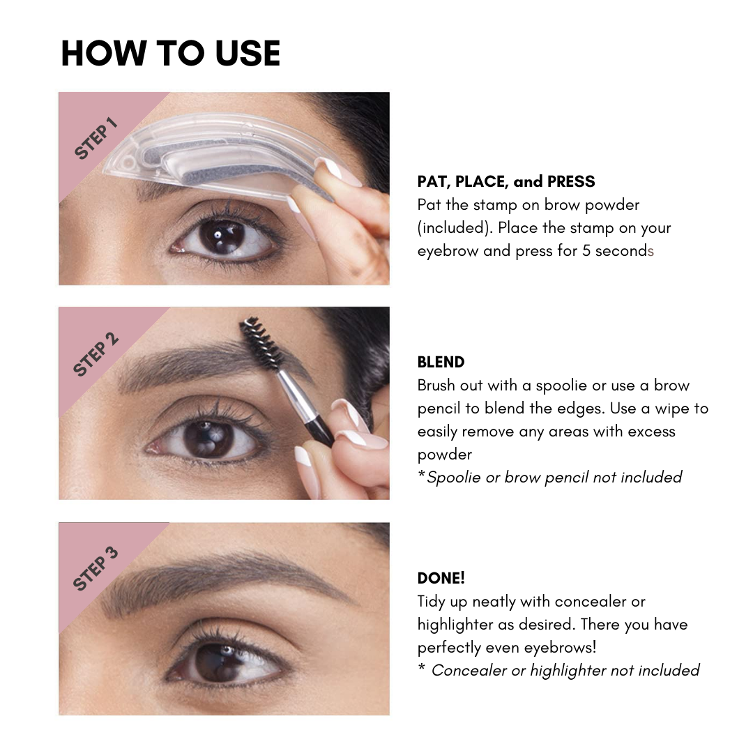 Deluxe Eyebrow Stamp Set Waterproof, Long-Lasting, Natural-Looking