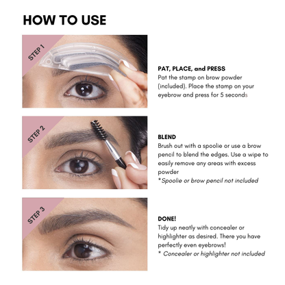 Deluxe Eyebrow Stamp Set Waterproof, Long-Lasting, Natural-Looking