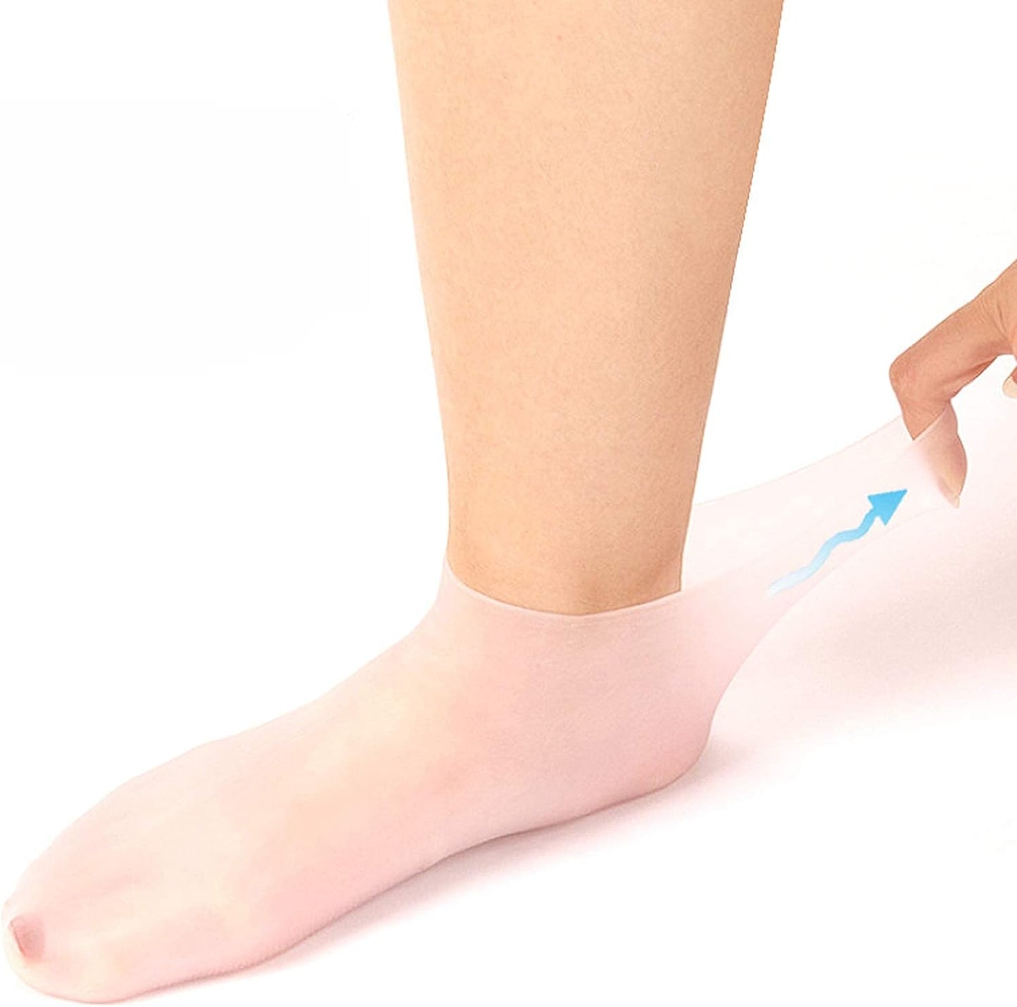 Moisturizing Foot Mask Exfoliating Silicone Socks, Reusable Anti-Crack Protection for Soft Feet
