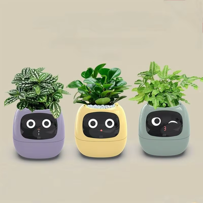 AI Smart Planter with 7 Sensors & 49 Expressions for Easy Plant Care