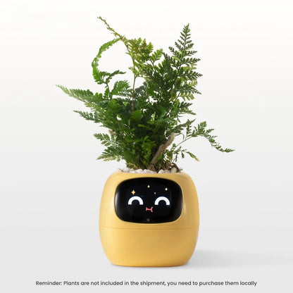 AI Smart Planter with 7 Sensors & 49 Expressions for Easy Plant Care