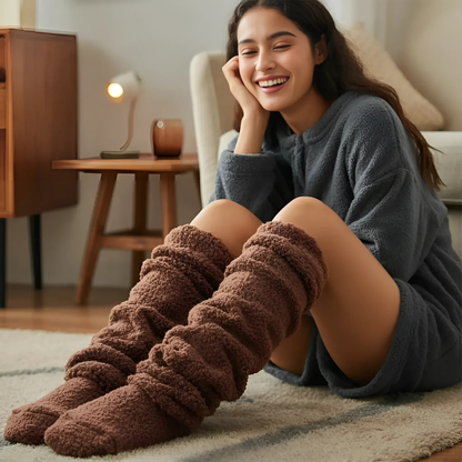 Cozy Over The Knee Sock Slippers - One Size Fits All
