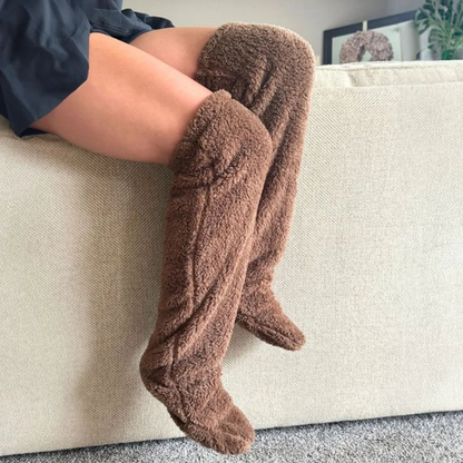 Cozy Over The Knee Sock Slippers - One Size Fits All