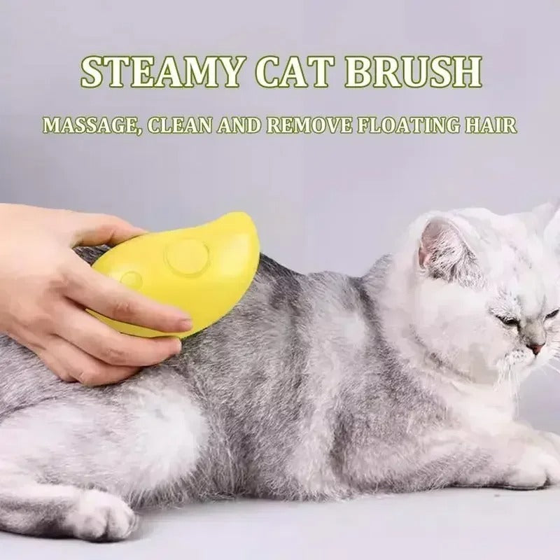 3-in-1 Electric Pet Grooming Brush with Steam Massage Sprayer for Dogs & Cats