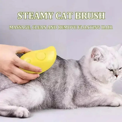 3-in-1 Electric Pet Grooming Brush with Steam Massage Sprayer for Dogs & Cats