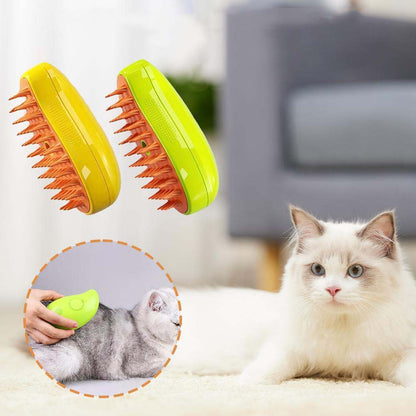 3-in-1 Electric Pet Grooming Brush with Steam Massage Sprayer for Dogs & Cats