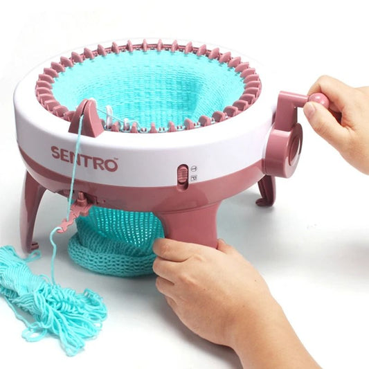 40-Needle Hand Knitting Machine | DIY Scarf, Hats & Socks Loom Kit